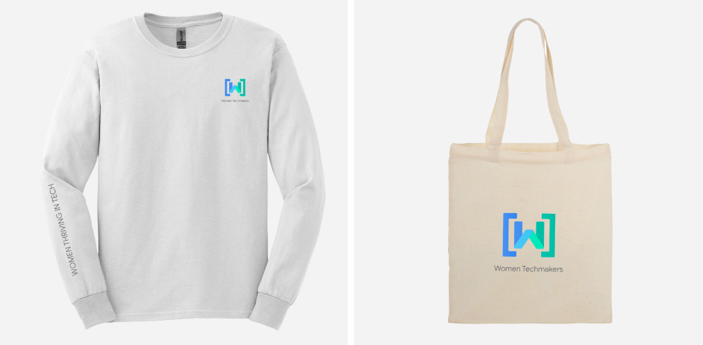 Image of a sweatshirt and tote bag with the WTM logo.