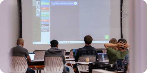 Attendees at Minecraft Education workshop