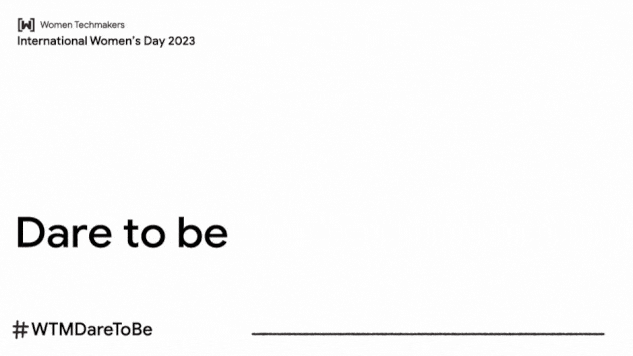 An animated GIF with texts that rotate saying 'Dare to Be resilient, bold, innovative'