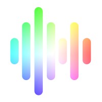 Soundwave graphic with rainbow gradient