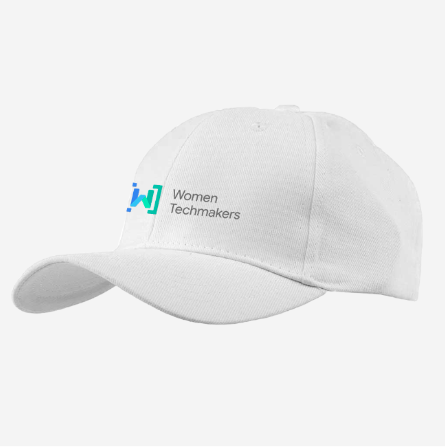 Imagen de una gorra blanca con el logotipo de WTM.