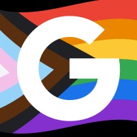 โลโก้ Google ที่แสดงบนธง Intersectional Equity Pride