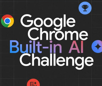 โลโก้ Google Chrome Built-in AI Challenge ที่มีโลโก้ Chrome, ถ้วยรางวัล, ประแจ, เพชร, เอกสาร และเมาส์