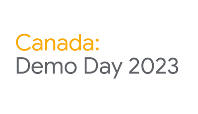 白色横幅，上面写着“Canada Day: Demo Day”（加拿大国庆日：演示日）