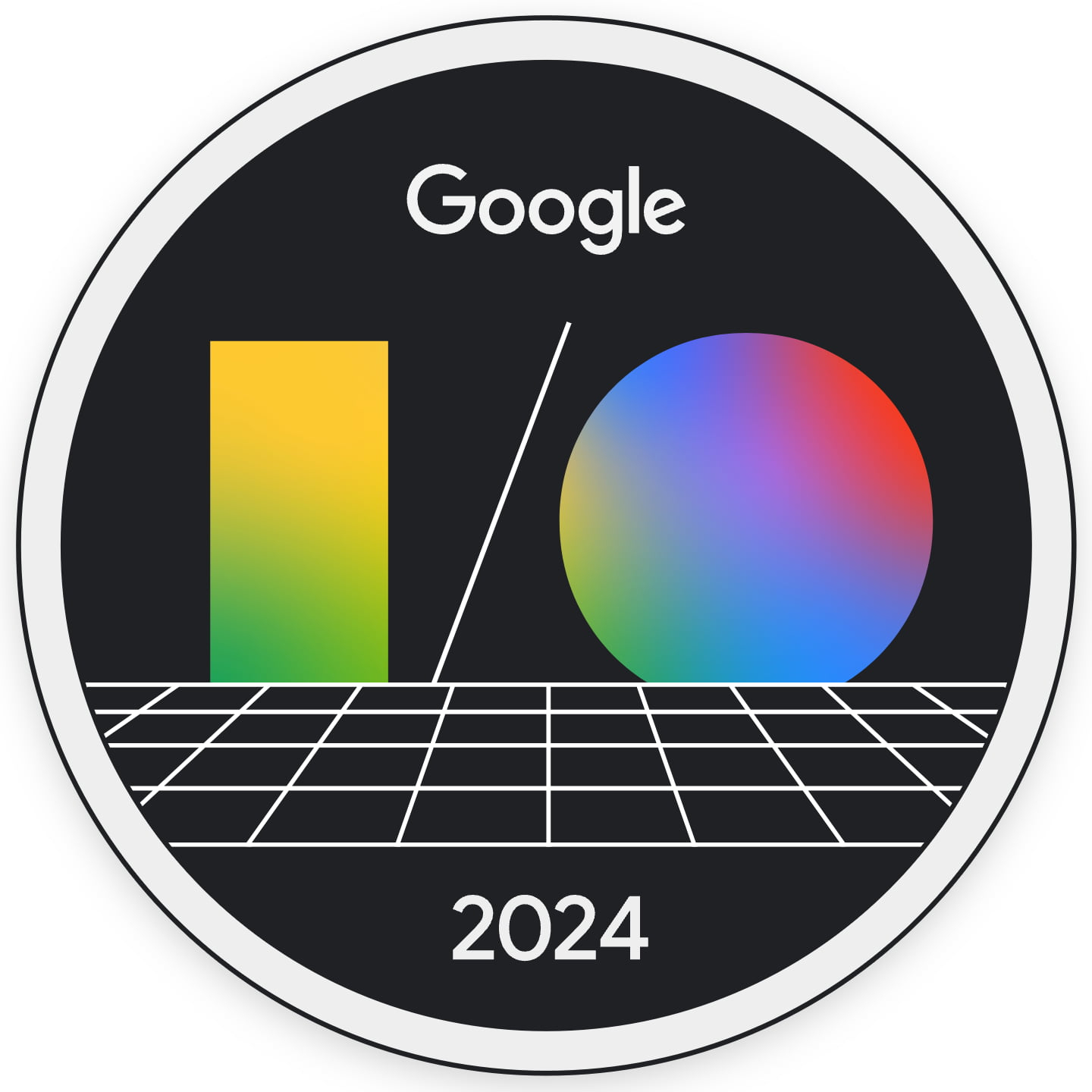 Insignia negra de I/O 2024.