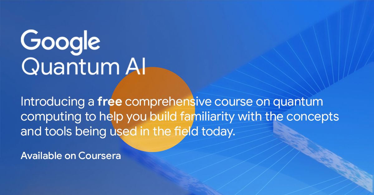 Logotipo de Google Quantum AI, un curso integral y gratuito sobre computación cuántica disponible en Coursera.