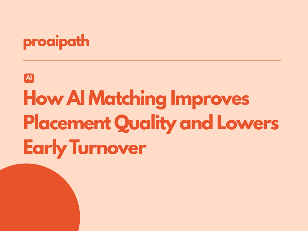 How AI Matching Improves Placement Quality and Lowers Early Turnover