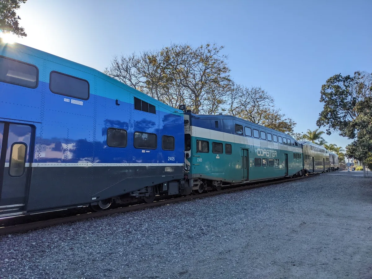 File:Carlsbad Village NCTD Coaster train.jpg