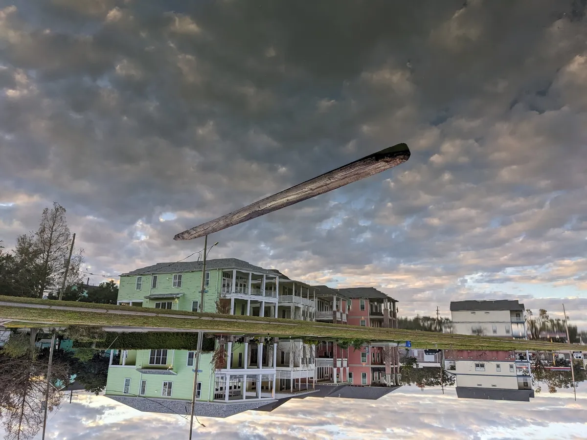 File:Look, Up in the Sky - water reflection in Bayou St. Joh
