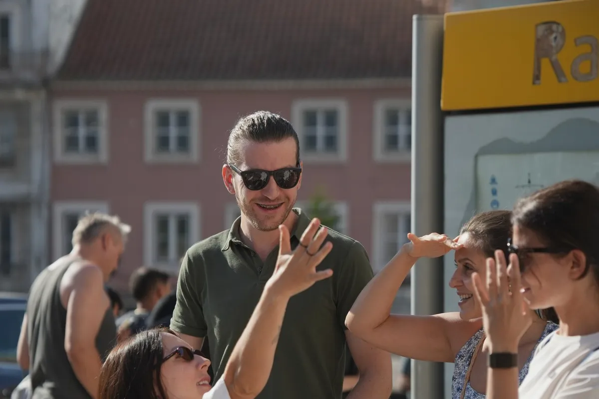 Players at a GoQuestIRL event in Lisbon, showing the style of the experience. Locations shown may differ from this quest's route.