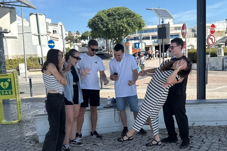 Players at a GoQuestIRL event in Lisbon, showing the style of the experience. Locations shown may differ from this quest's route.