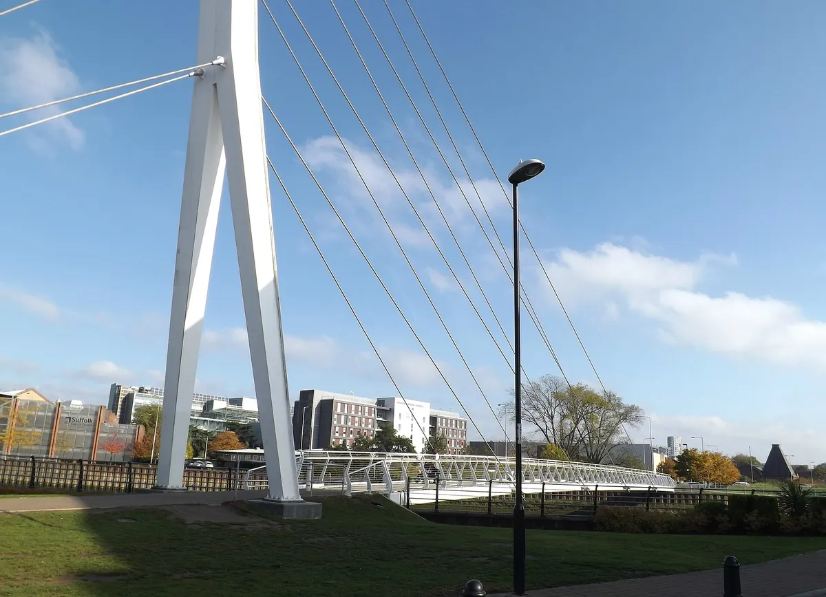 Sir Bobby Robson Bridge, Ipswich: where your mission begins.