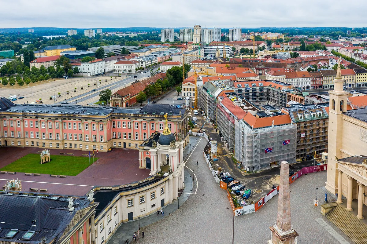 Old Market Square, Potsdam: where your mission begins.