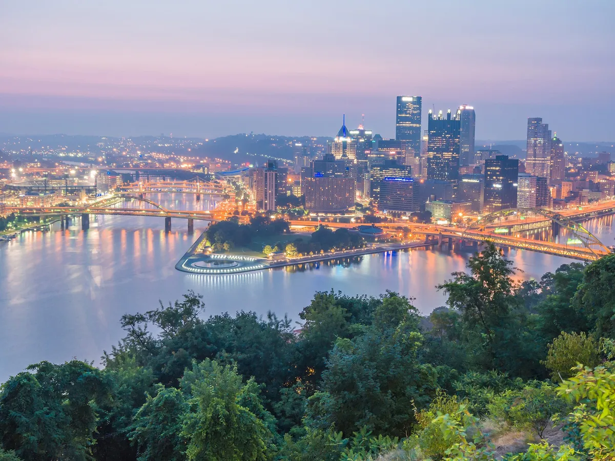 The Forks, Pittsburgh: where your mission begins.