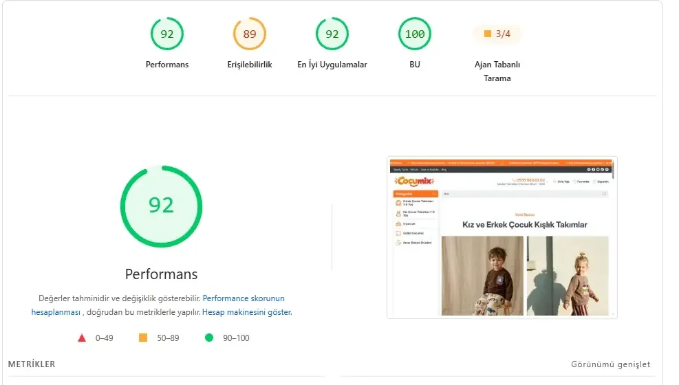 cocumix com pagespeed analizi
