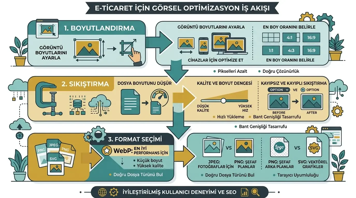 e ticaret urun gorseli hiz optimizasyonu ve boyut kucultme