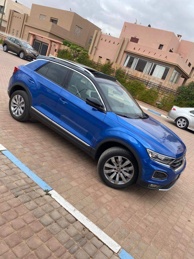 location voiture maroc Volkswagen T-ROC BLEU