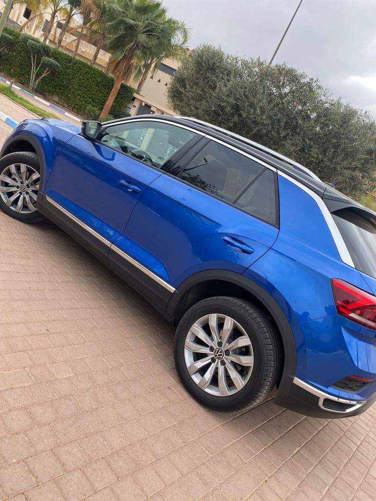 location voiture maroc Volkswagen T-ROC BLEU
