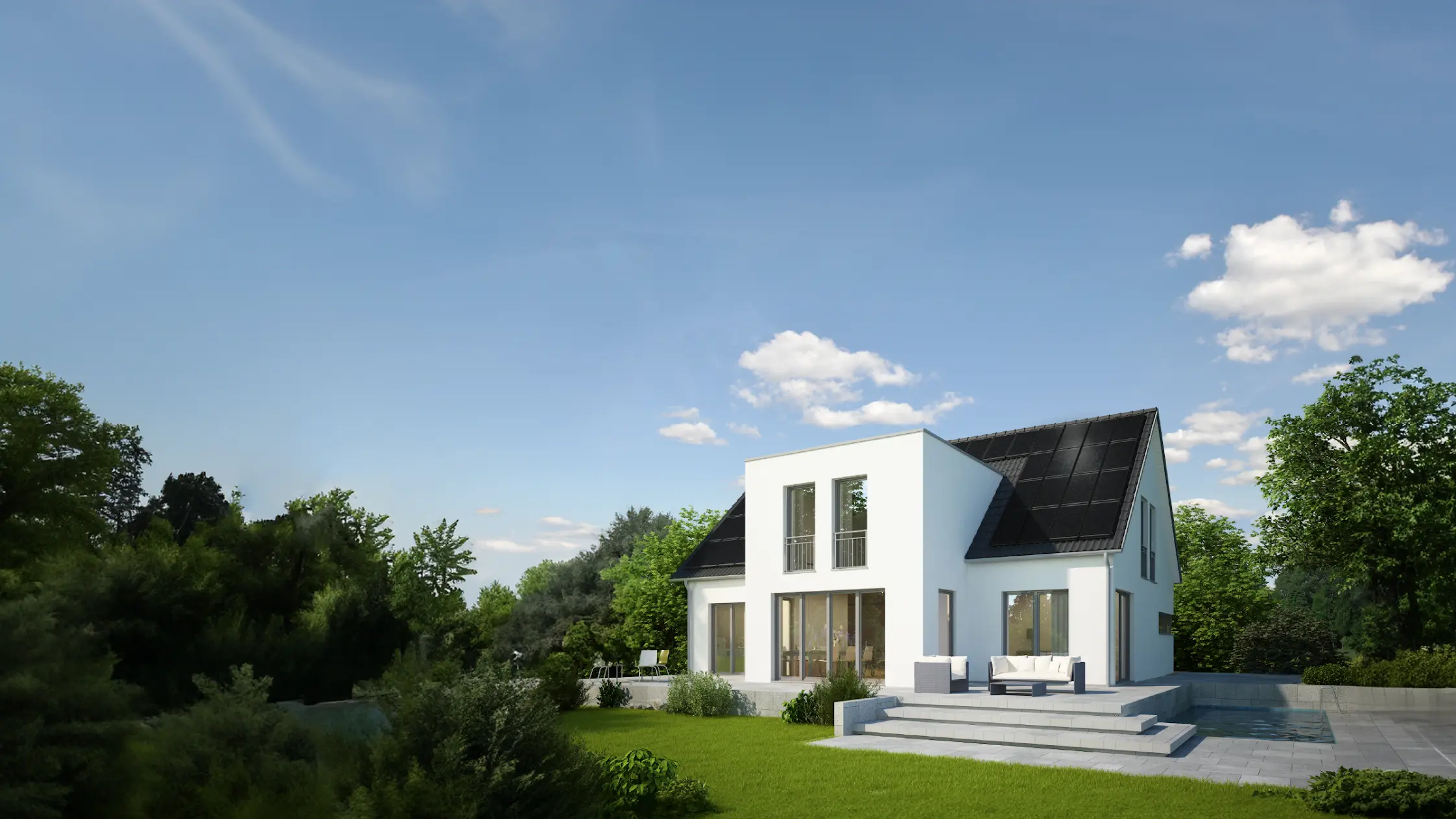 house with solar