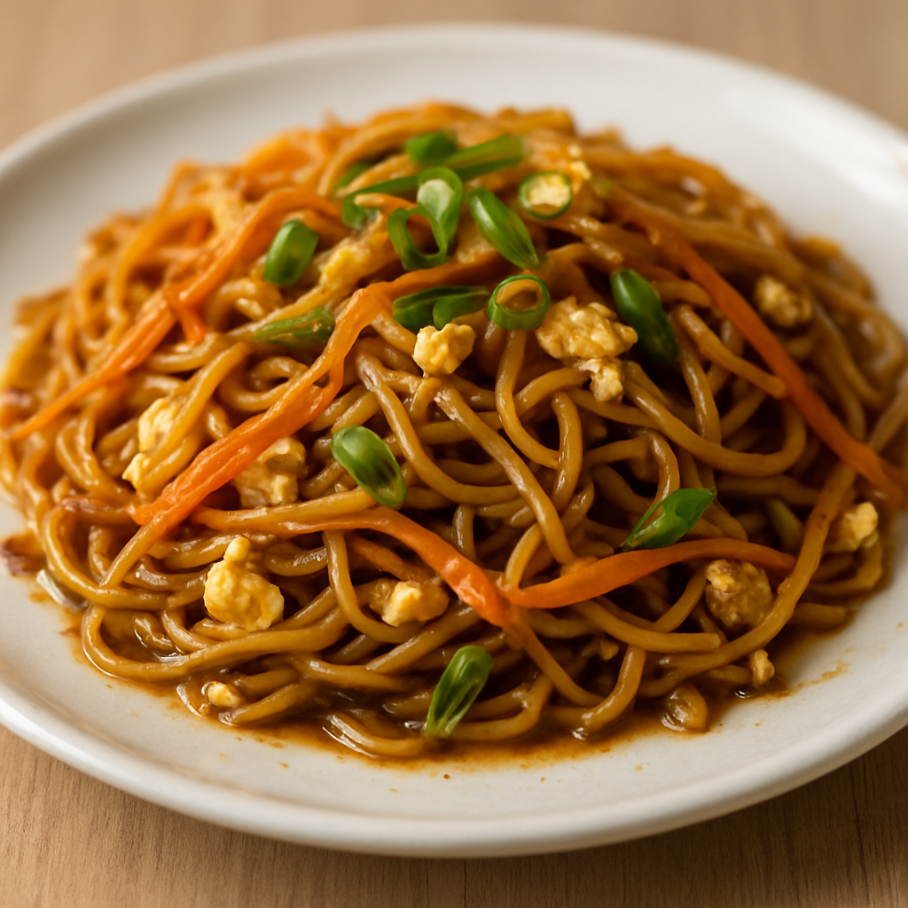 אטריות ביצים קנטונזיות עם ביצה וירקות