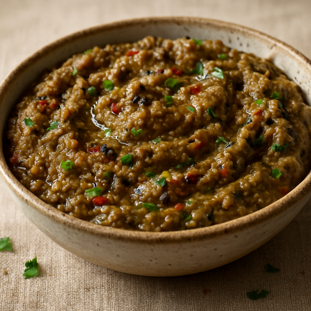 איקרה חצילים אוקראינית בבלנדר מוט