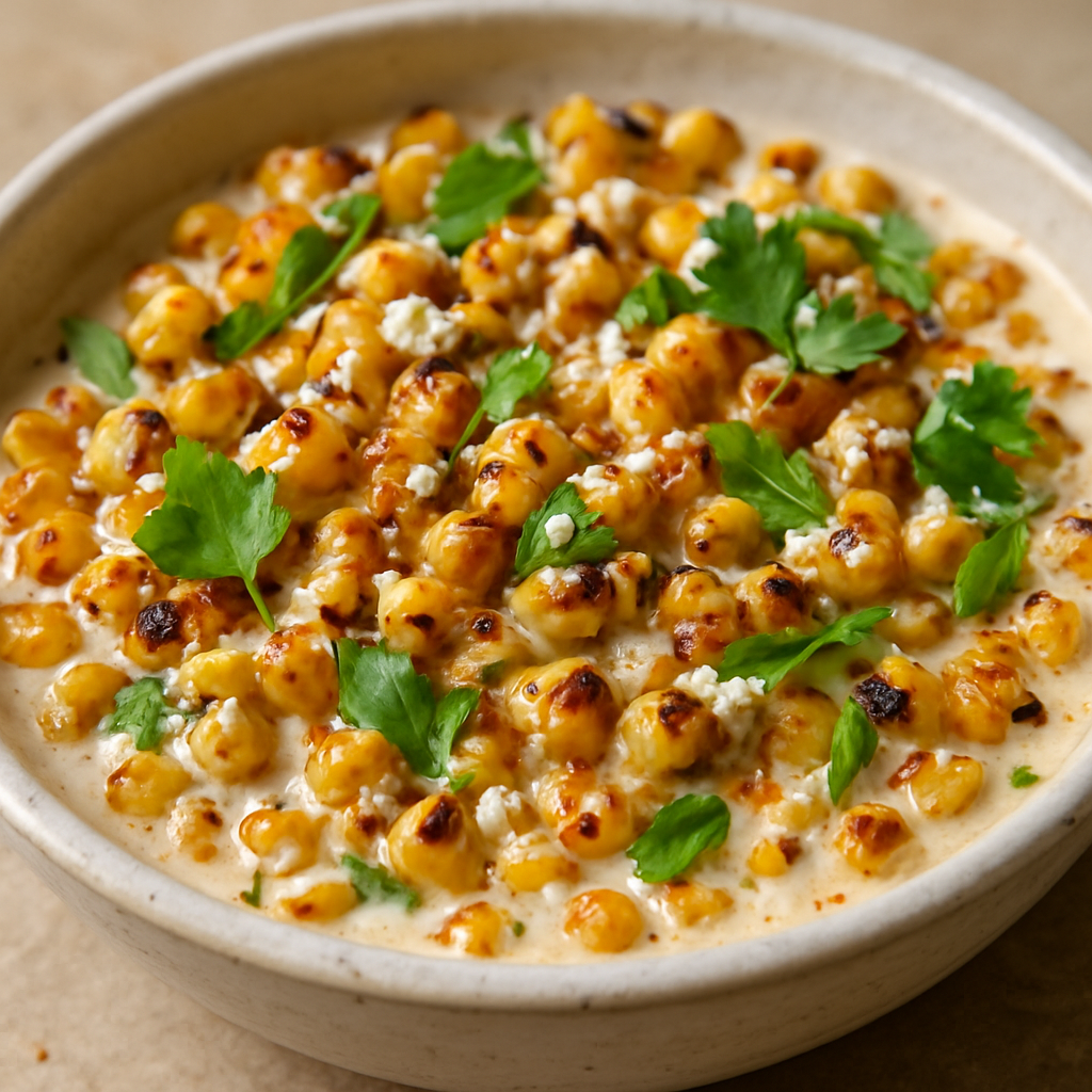 אסקיטס תירס רחוב עם שמן שומשום