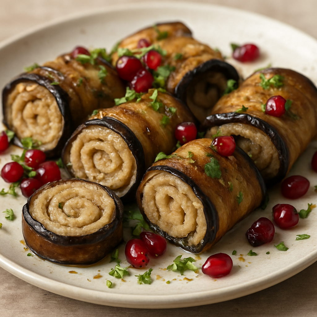 בדריגאני חצילים ממולאים בממרח אגוזים