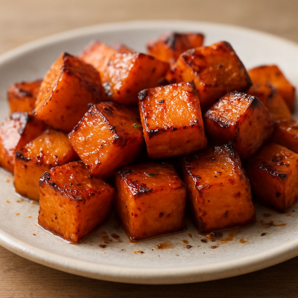 בטטות צלויות במרינדה ניגרית וצ'ילי