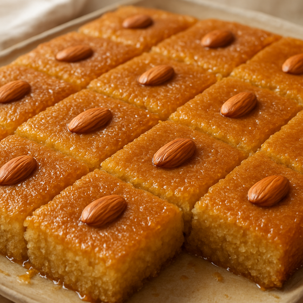 בסבוסה יוגורט ושקדים אפויה קלילה