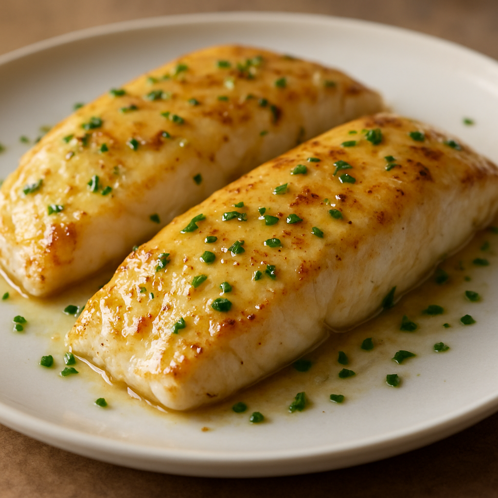 בקלה צלויה בזיגוג חרדל-לימון ועירית