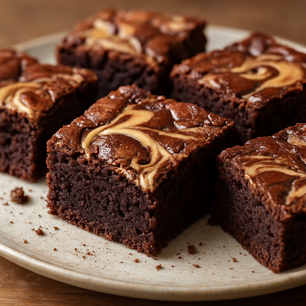 בראוני שוקולד עשיר בשמן קוקוס עם ויבלת טחינה