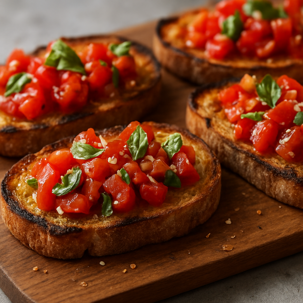 ברוסקטה עגבניות ובזיליקום