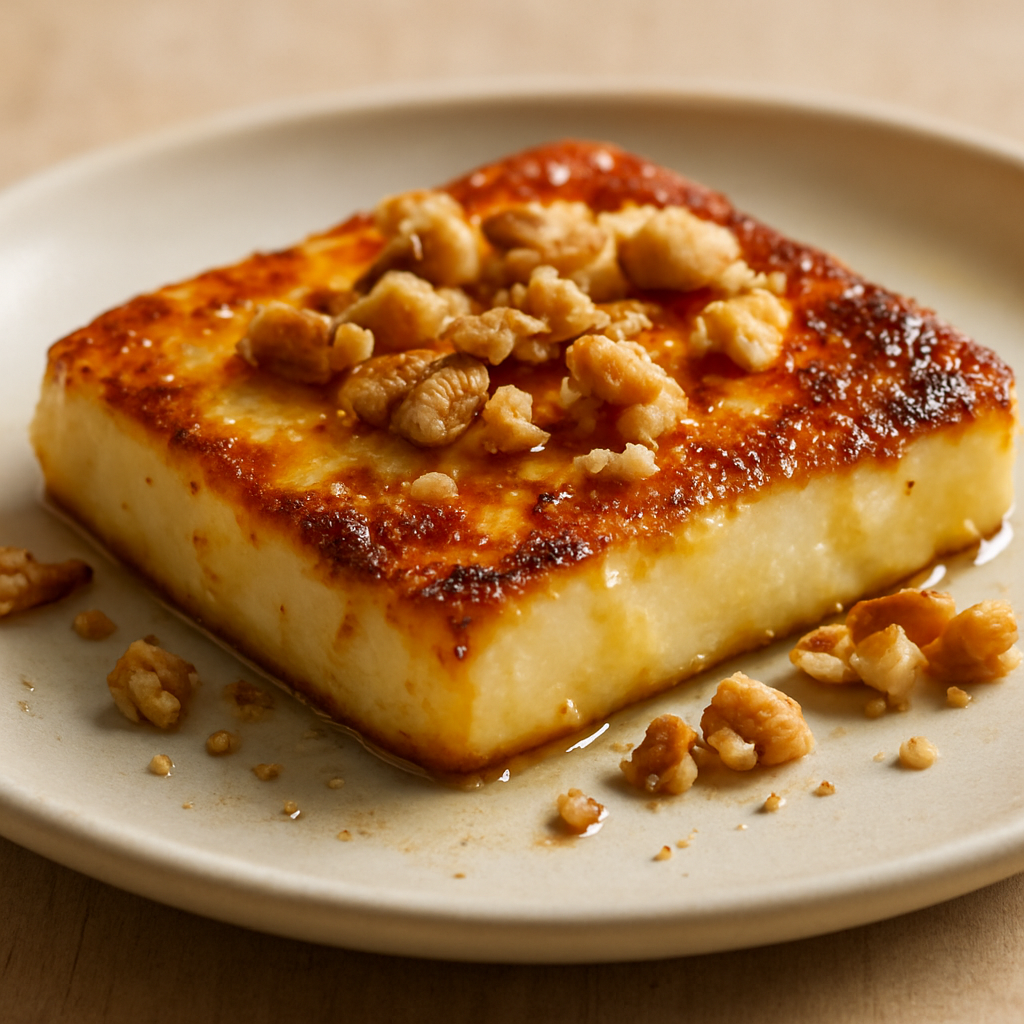 גבינת סולגוני צלויה בחמאה ואגוזים