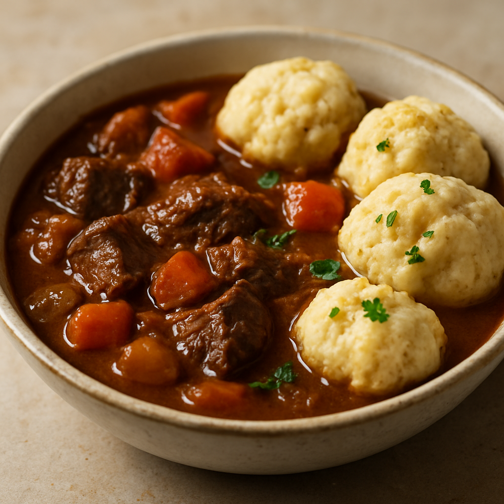 גולש סלובקי עם כופתאות קמח