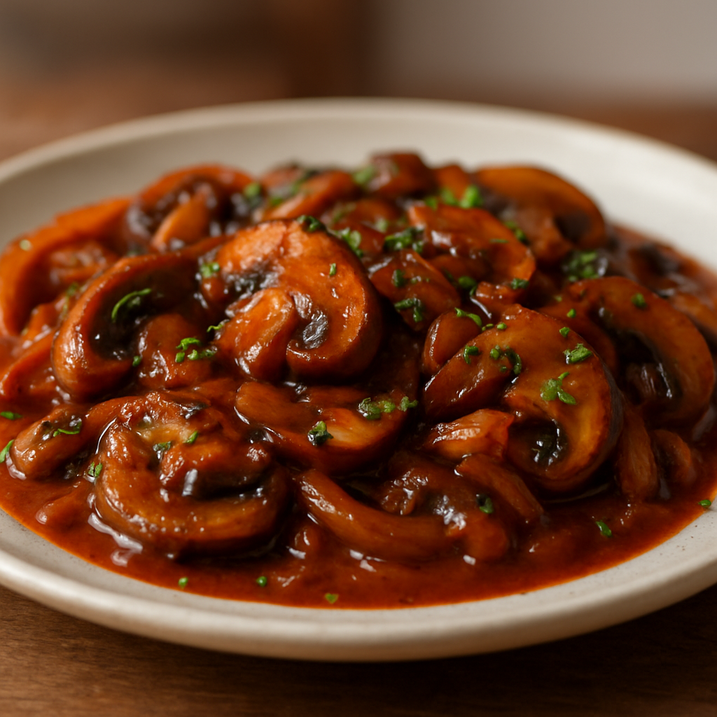 גולש פטריות ופפריקה - טבעוני