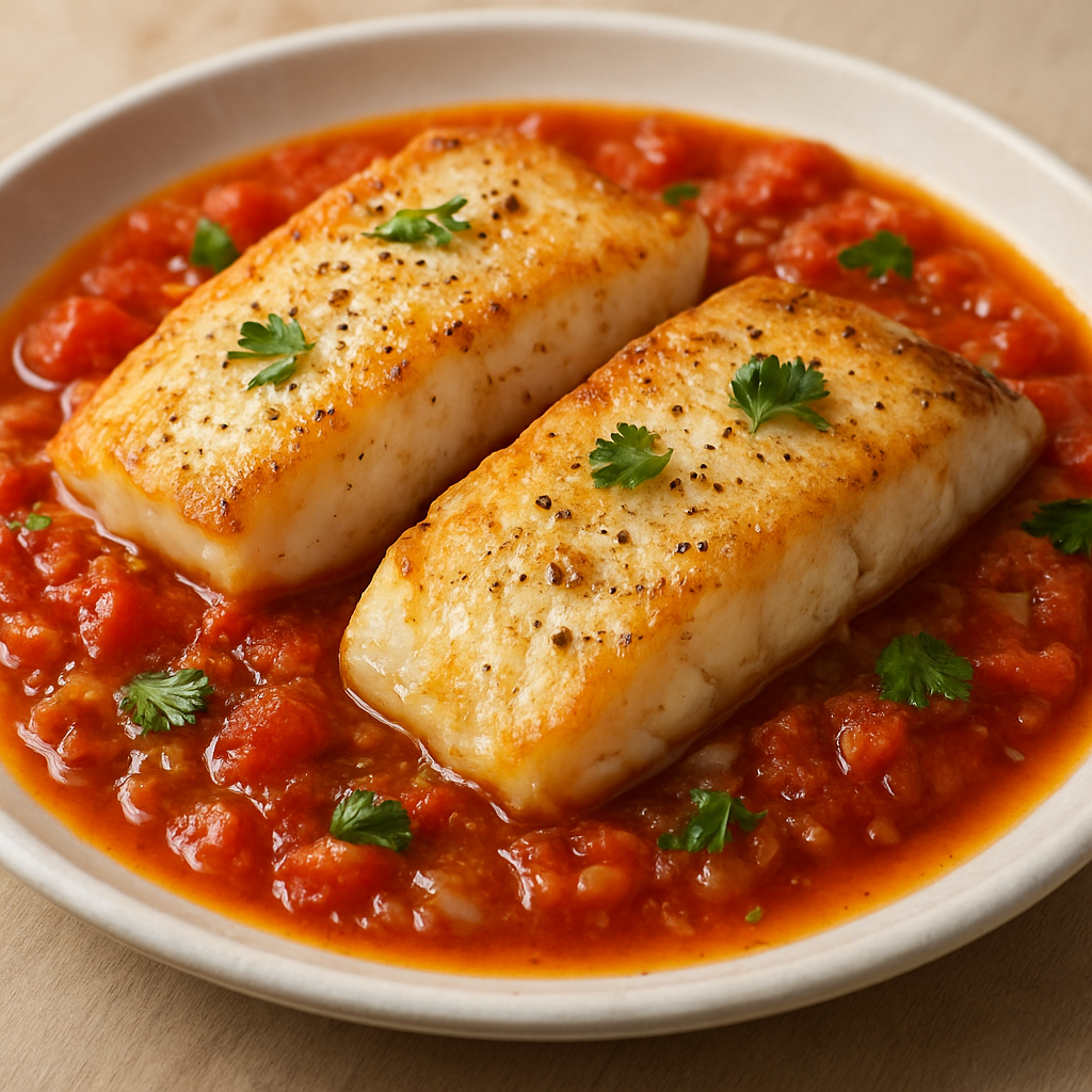 דג טריפולי ברוטב עגבניות ותבלינים