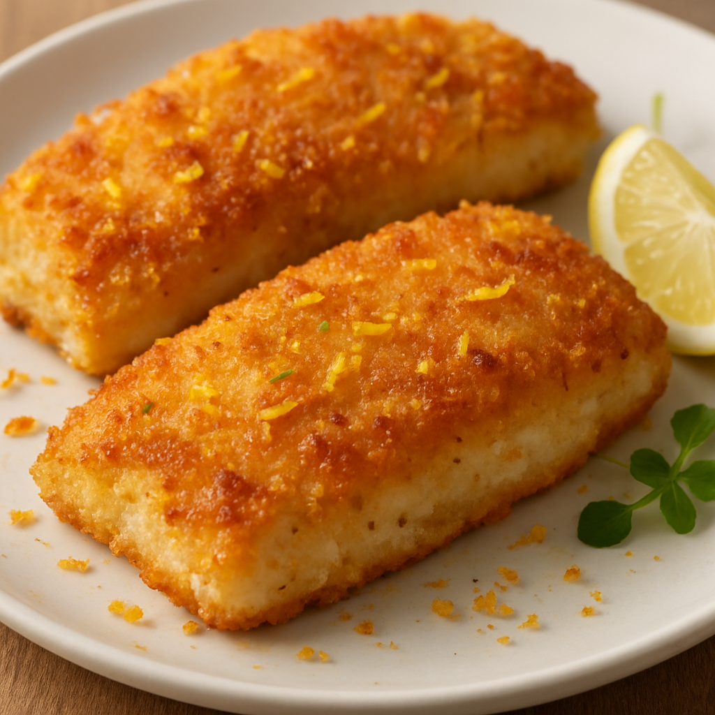 פילה דג לבן בפנקו צלוי בחמאה מזוקקת