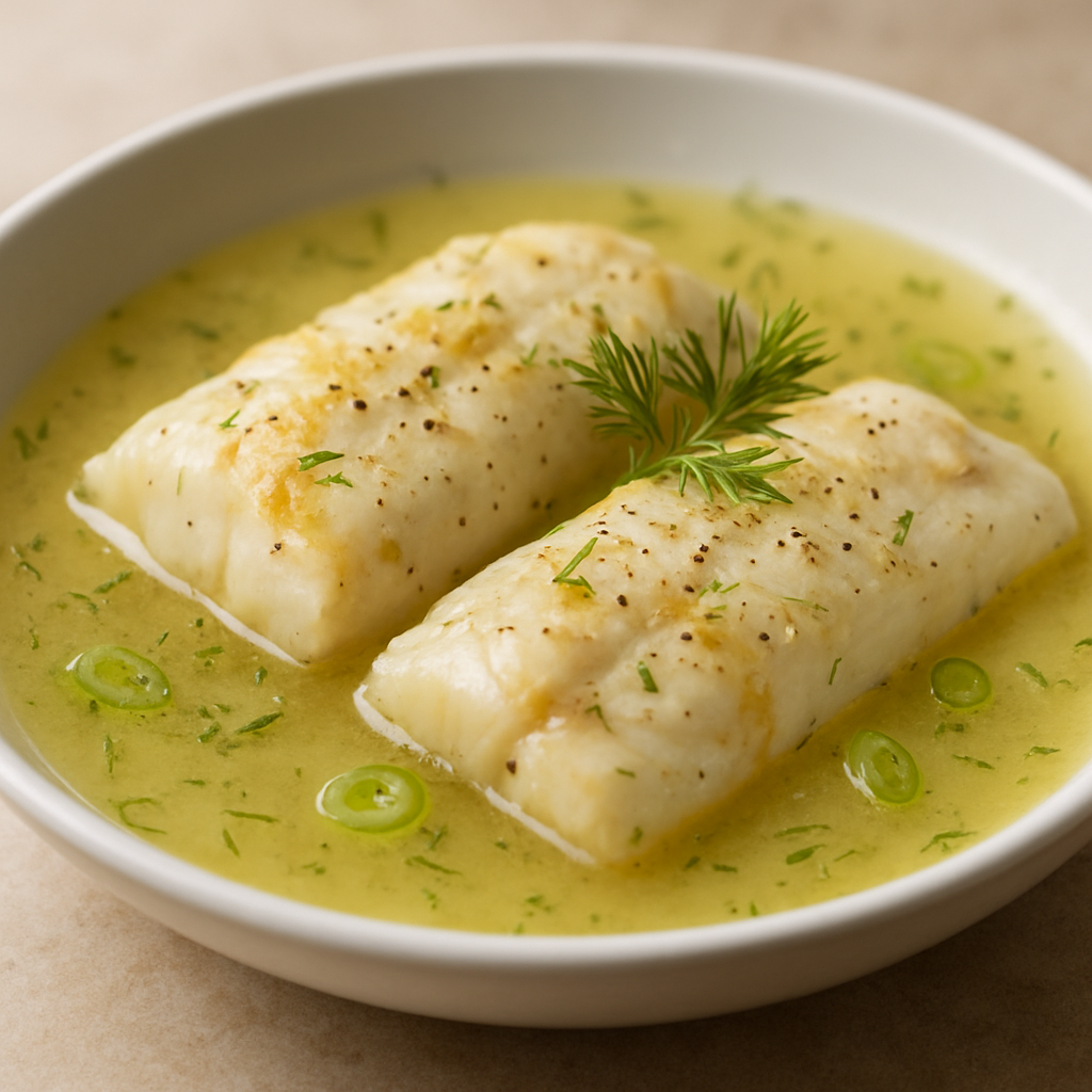 דג לבן ברוטב לימון ועשבים איטי