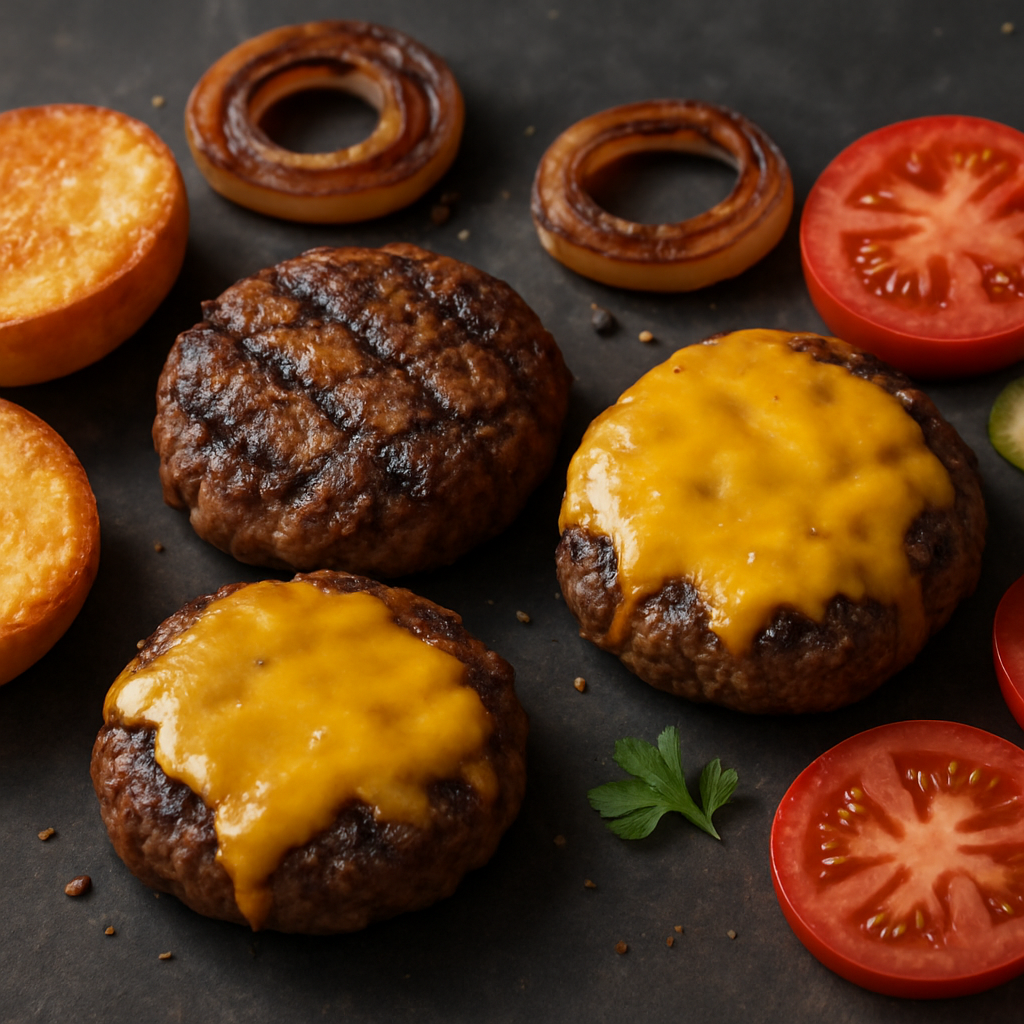 המבורגר פירוק והרכבה מחדש על הגריל