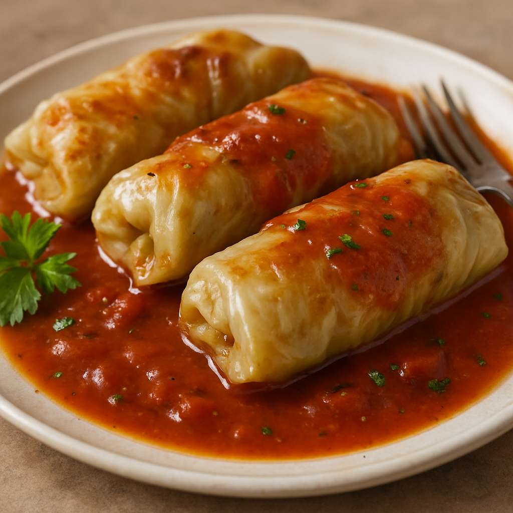 חבילות כרוב סלובקיות ממולאות בשר ואורז