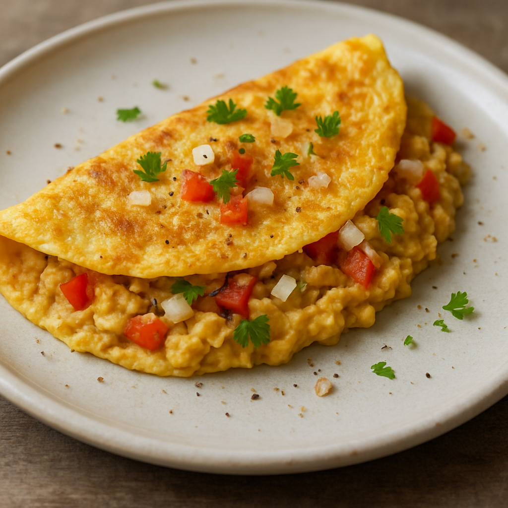 חביתת חומוס ופלפלים ברונואז