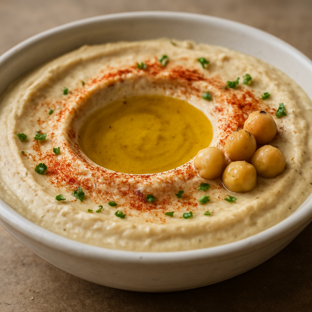 חומוס ביתי עם תבלין טחון טרי