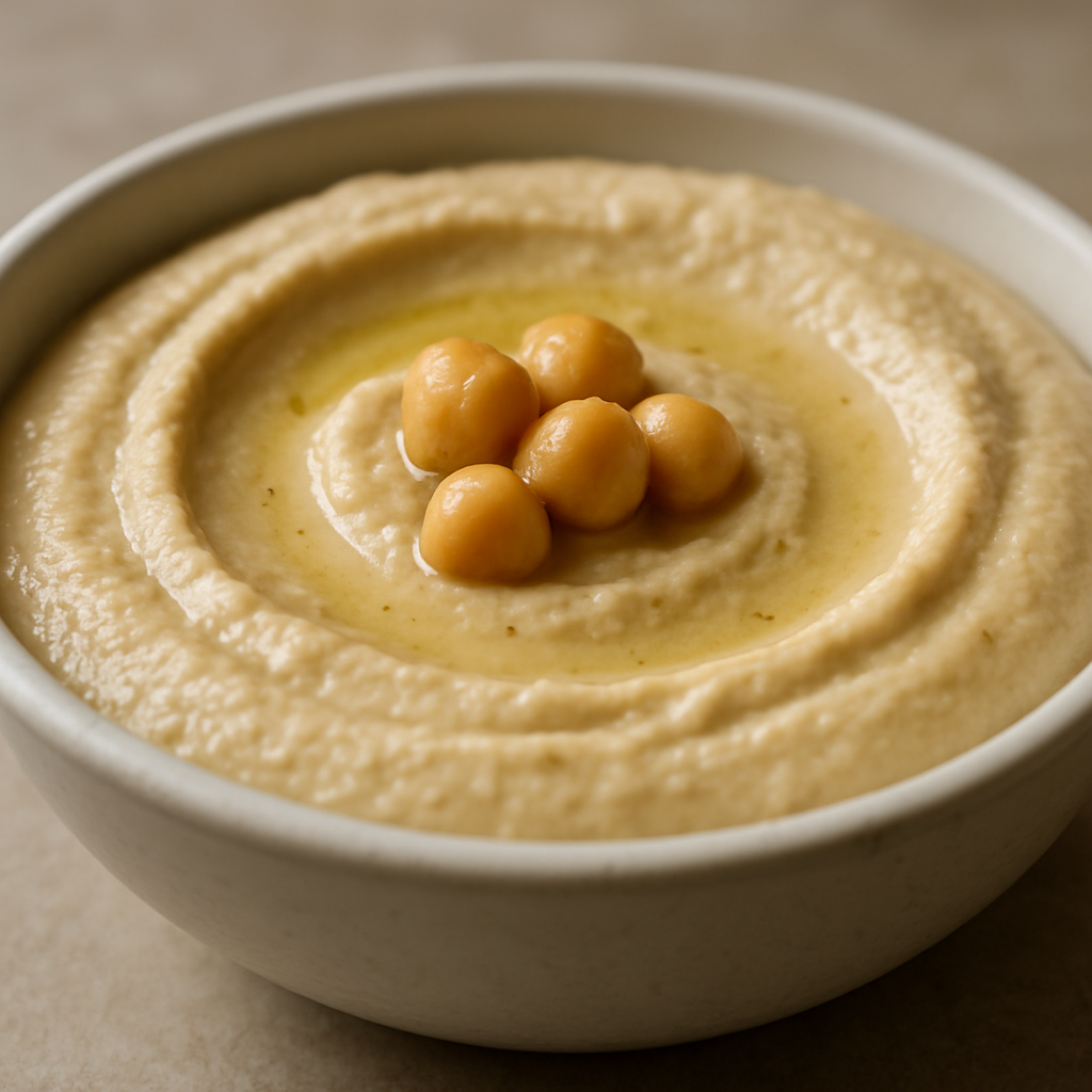 חומוס חלק במעבד מזון