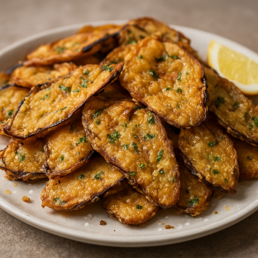 חטיפי חציל בציפוי חומוס