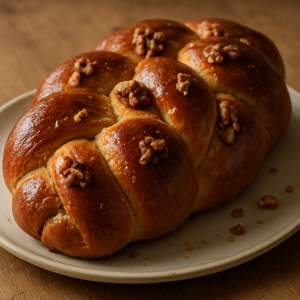 חלה דבש ואגוזים בהתפחה ארוכה