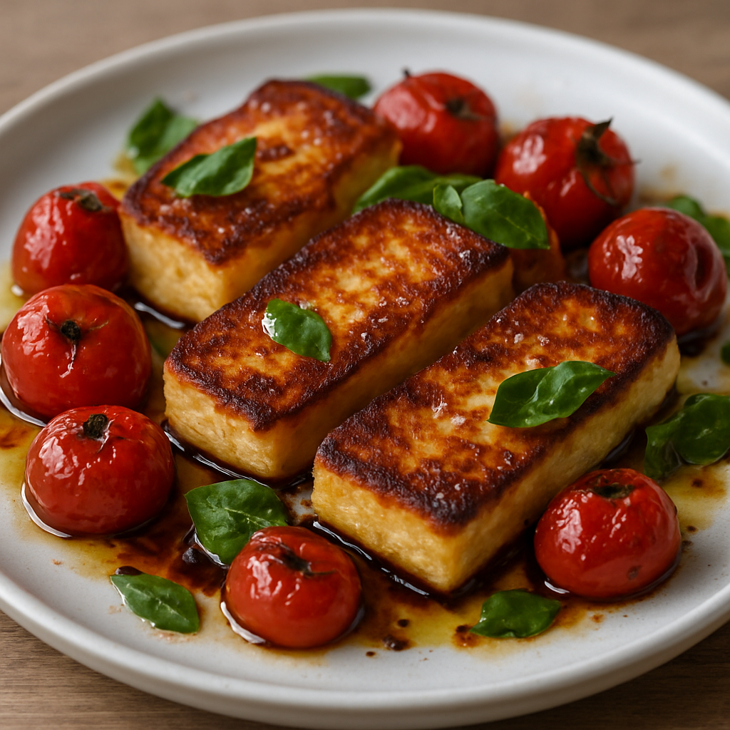 חלומי צרוב במחבת עם עגבניות שרי ולימון