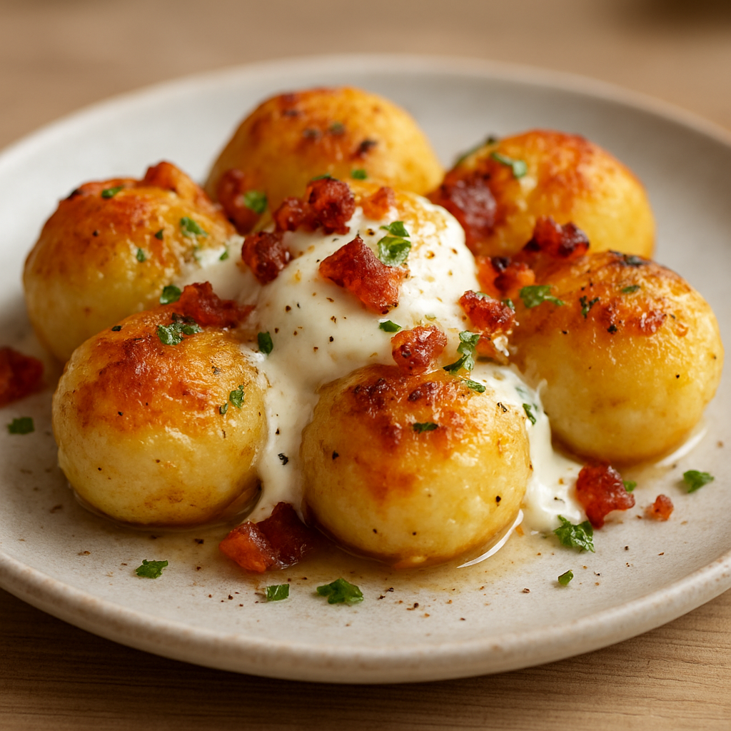 חלושקי ברינדזה עם בייקון ואיזון חריפות