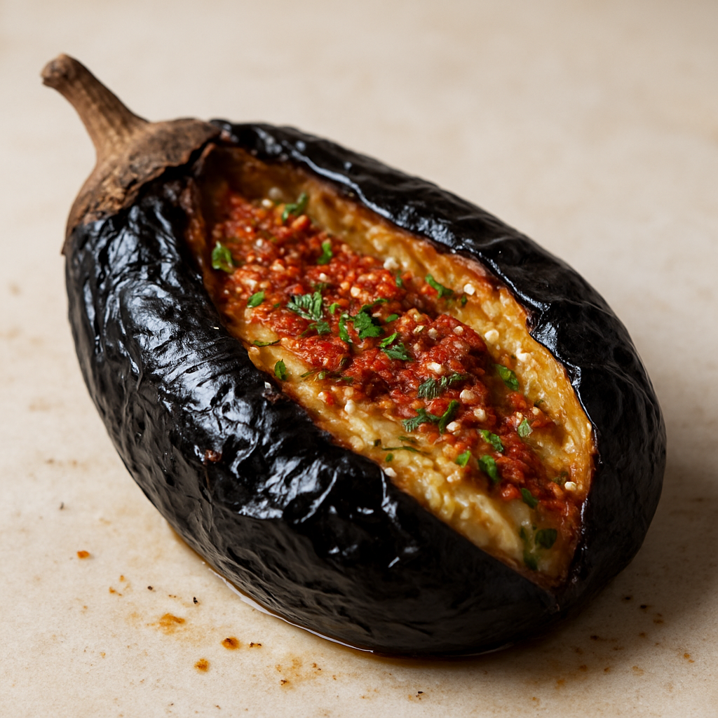 חציל מותסס בתבלינים תל אביביים