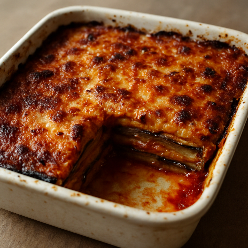 חציל פרמזן מעושן בסגנון איטלקי-כפרי