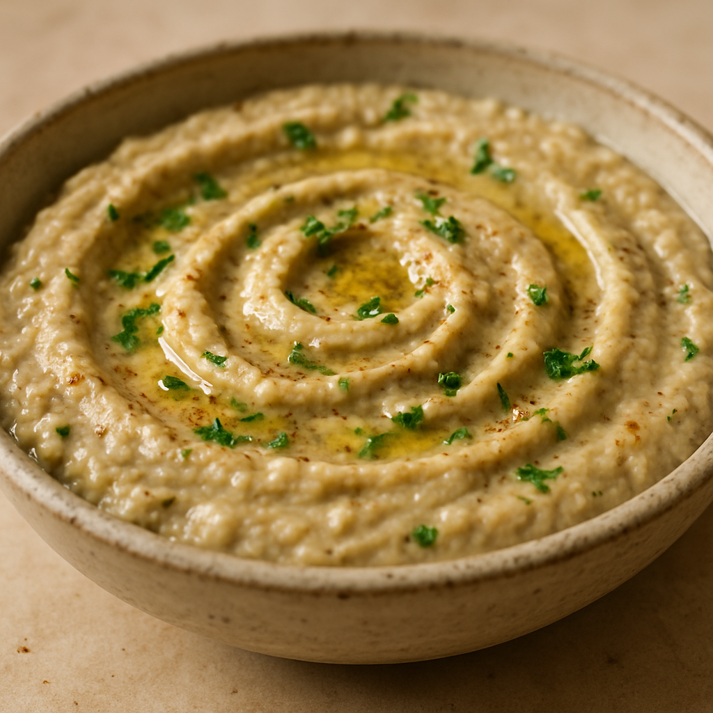 חציל צלוי בטאפאס עם כמון קלוי